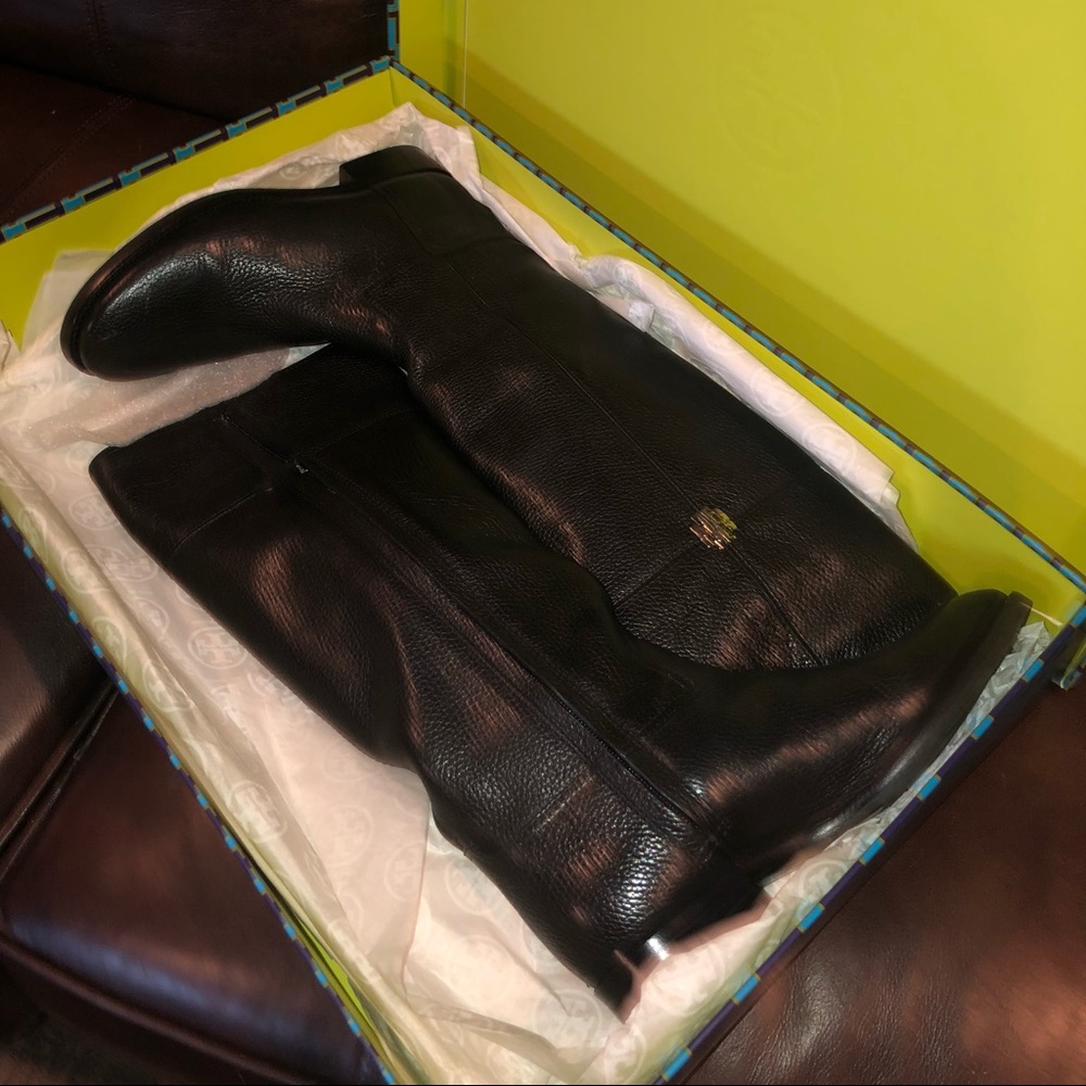 Tory Burch Black Riding Boots